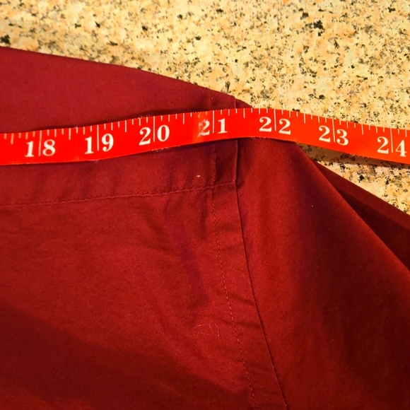 Mix & NY Slim Fit Dress Shirt Burgundy Button Down Long Sleeve Men size XXL - Picture 5 of 11